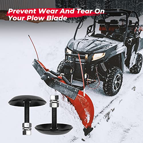 Kemimoto Universal Snow Plow Skid Shoes ATV UTV Compatible