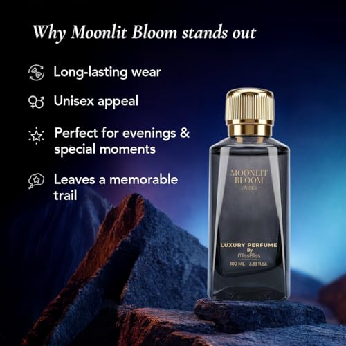 Image of MissBliss - Moonlit Bloom 100ml | Eau de Parfum | Luxury Unisex Perfume for Man & Woman | Long Lasting Jasmine, Pink Pepper, Vanilla & Musk Fragrance | Premium Everyday Perfume | Gift for Man & Woman