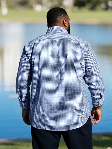 Big and Tall Shirts for Men, Long Sleeve Casual Dress Shirts Button Down with Pocket for Business,Travel,Daily Wear2