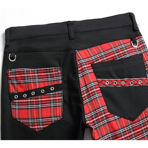 Mens Zip Strap Cargo Denim Pants Patchwork Regular Fit Flex Jean Hip Hop Straight Fit Jeans4