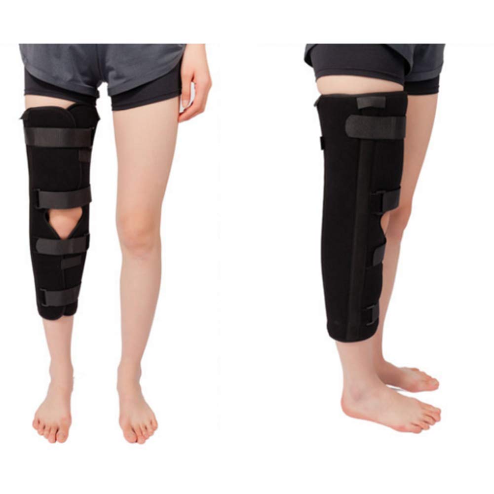 Regulowany Stabilizator Kolana, Orteza Stabilizująca Nogę, Ochraniacz Aktywności, Czarny-Średni,Black-M