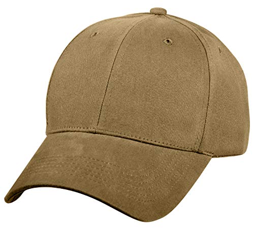 Rothco Supreme Solid Color Low Profile Cap - Adjustable Baseball Cap - Coyote Brown