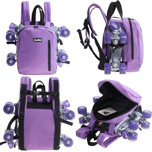 image for JajaHoho Roller skates bags for Women Men, Lavender Lilac Sports Backp