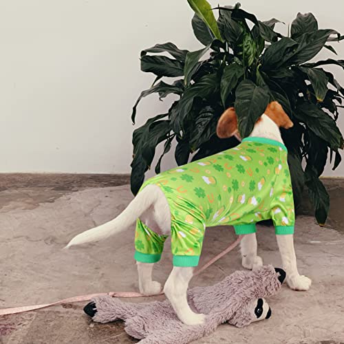 Asenku Dog St.patrick's Day Pajamas, Dog Shirt Puppy Jumpsuit Dog Pjs For Small Medium Dogs St.patrick's Day Holiday Costume Dog Onesie Puppy Pajamas （S #TOP6