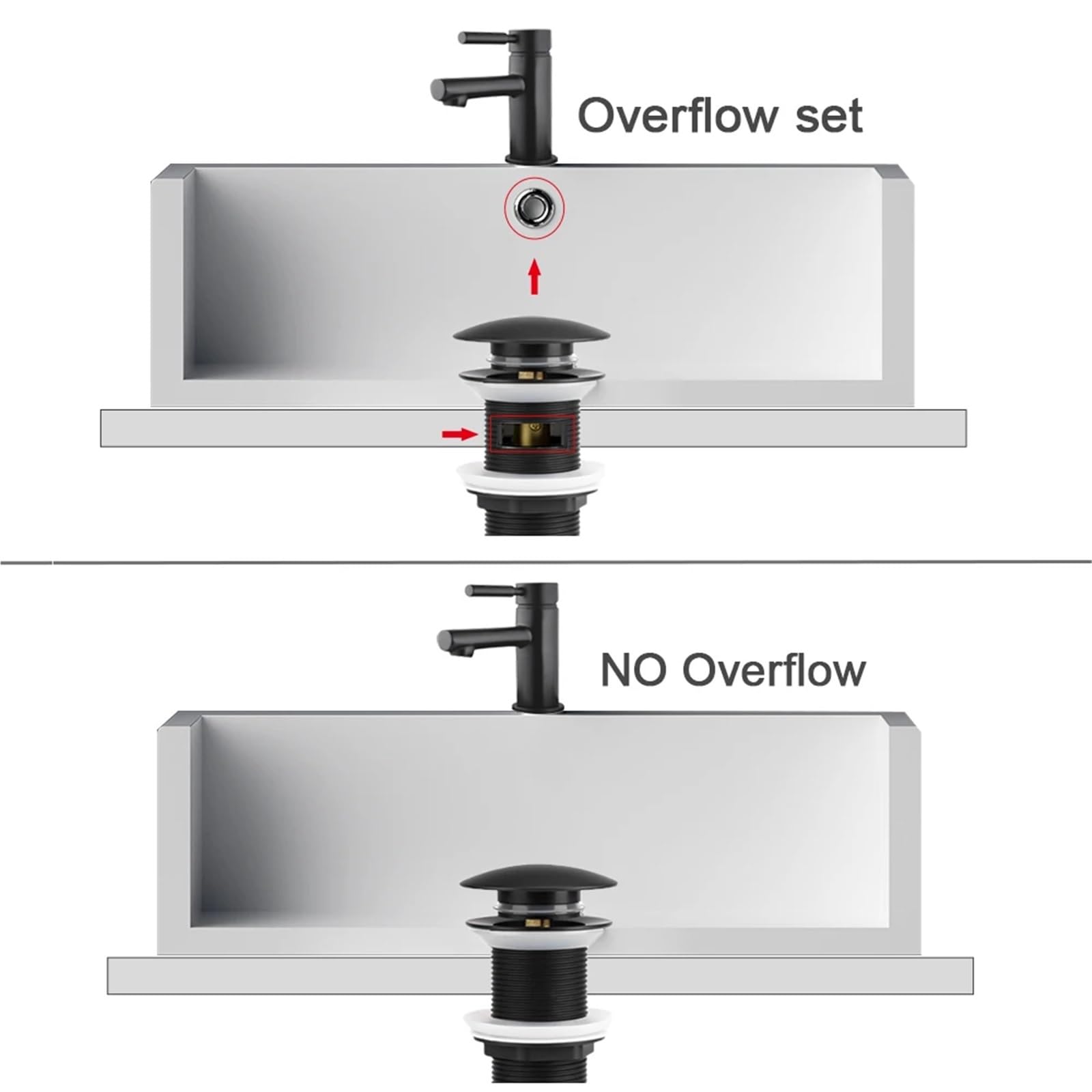 Desagüe de lavabo baño dorado, sifón latón, filtro, tapón accesorio emergente Para Lavabo De Baño y Lavabo(Type 1)