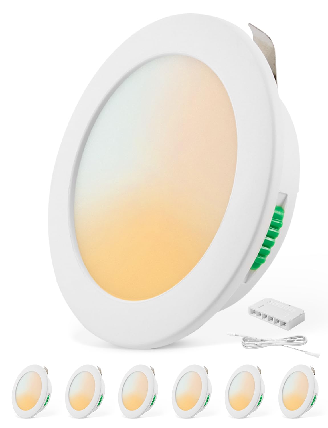 Bojim Focos Empotrable LED Techo AC/DC 12 V Camper, 4W Luces Caravanas, IP44 Impermeable, Luz Calida/Natural/Frío Downlights para Furgo Van Autocaravana, Abertura 55mm - 58 mm, Redondo, Pack de 6