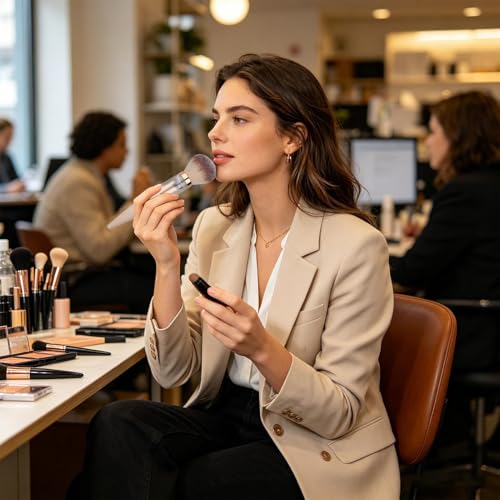 Juego de brochas de maquillaje compactas que soluciona la falta de espacio 2