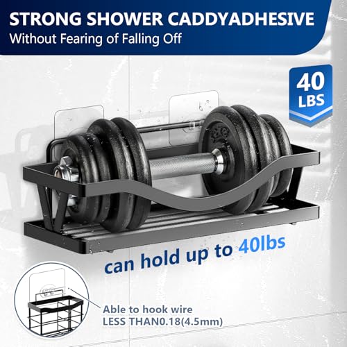 Image of FGSAEOR 14 Pack Shower Caddy Adhesive Replacement, Waterproof Strong Hooks for Shower Caddy, No Drilling Bathroom Storage Shelves, Soap Holder, and Kitchen Racks
