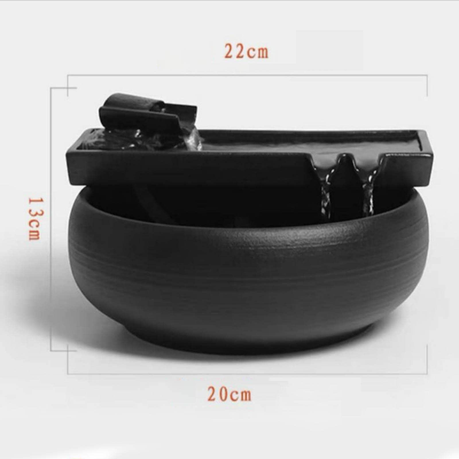 Fuente cerámica Fuente de agua interior Meditación Feng Shui Cascada Fuente de escritorio Característica de agua Alimentado