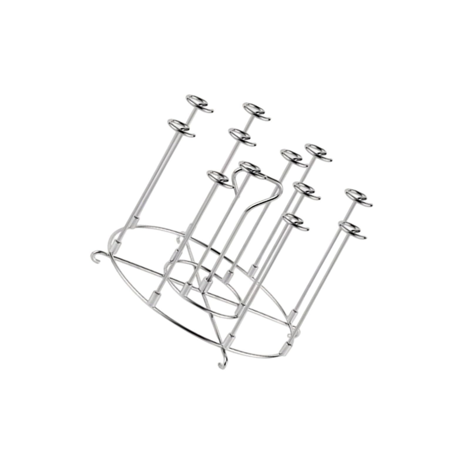 MICFENY 304 Stainless Steel Vertical Skewer Stand for Air Fryers Grilling Space Saving Grills Rack Kitchen Gadget