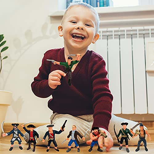 Artcreativity Pirate Action Figure Playset, Set Of 8 Legendary Plastic Figures In Assorted Poses, Cool Pirate Toy Set For Kids, Great Birthday Gift Idea For Boys And Girls #TOP3