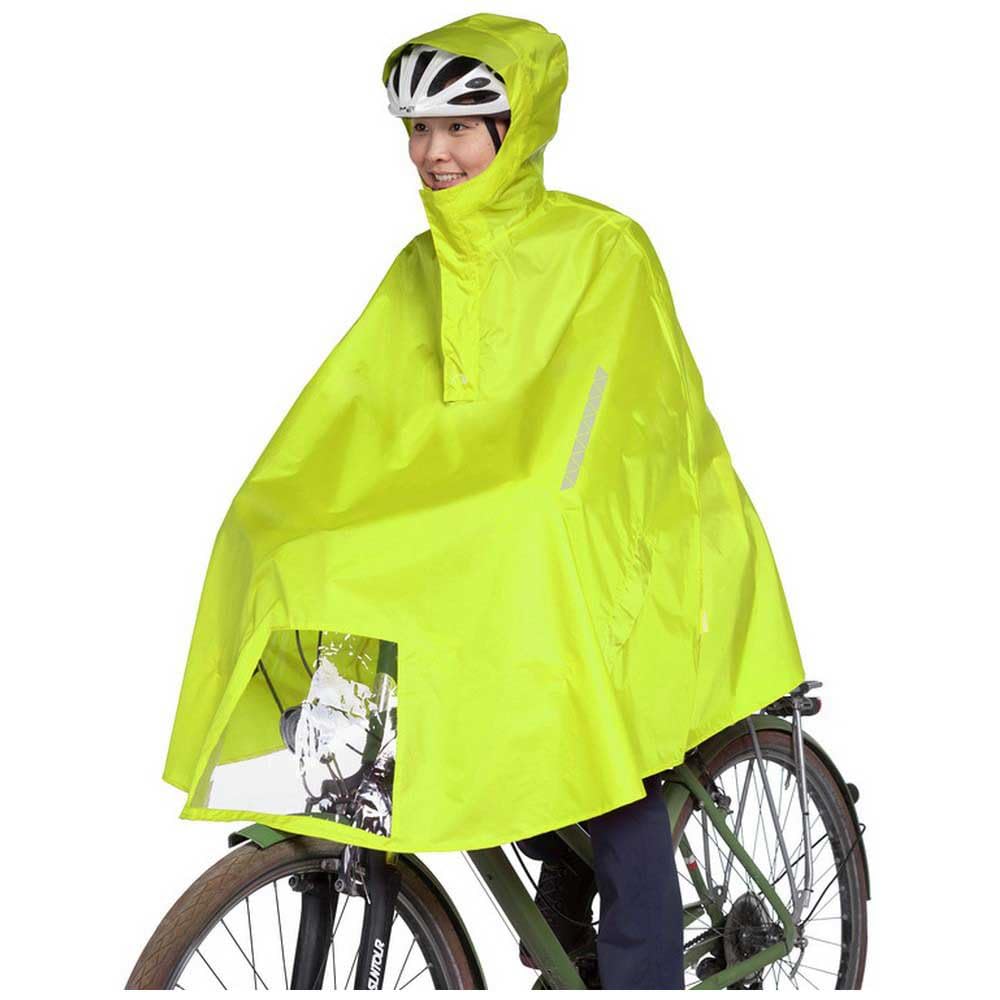 Tatonka Bike Poncho - Wasserdichter Fahrrad-Poncho mit Kapuze, Sichtfenster für das Fahrradlicht, Reflektoren und Eingriffen für die Hände - In drei Größen (S/M/L)
