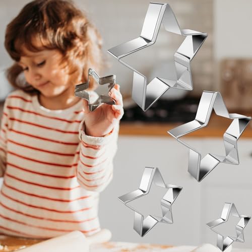 Hihitaoo STAR-6 Cookie Cutter Set 6Pcs Star Shaped Mold Metal Cookie Cutters Sandwiches Cutter Shapes Biscuit Mold thumb #5