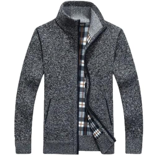 Men's Cardigan Sweaters Zipper Slim Fit Knitted Cardigan Casual Ribbed Knitted Sweater for Men2