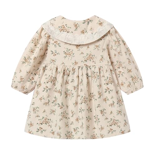 Baby Girl Floral Dress Brushed Cotton Knee Length Fall Outfit 6M-4T4