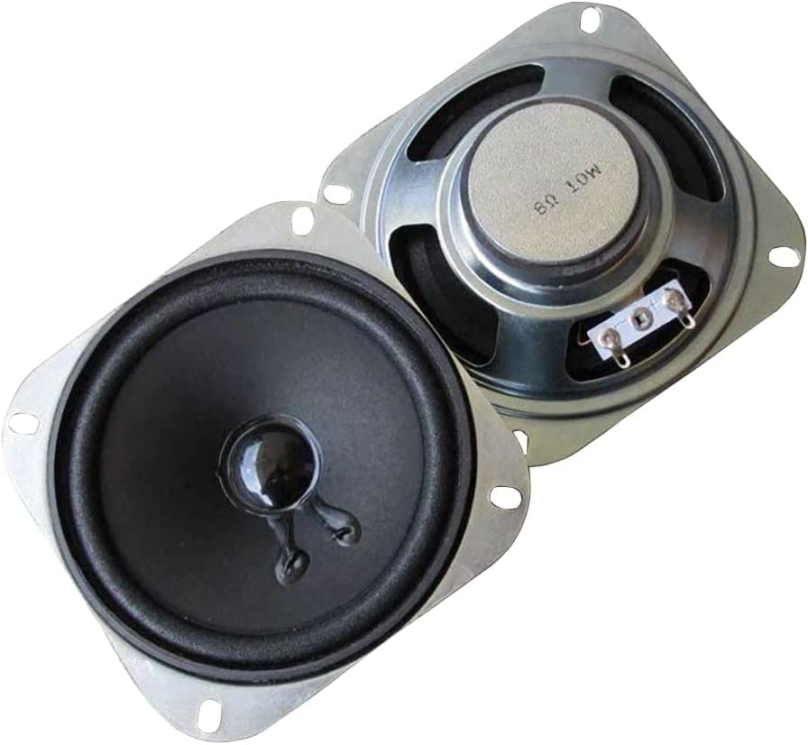 Desconocido 2 Altavoces de 4 Pulgadas Tree/Medium/Bass Woofer 8ohm 10W Altavoz de frecuencia Completa Altavoces súper Finos para Cine en casa DIY