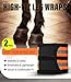 HackFond 2/Pack Horse High Visibility Leg Gear, Horse Leg Wraps Add Safety, Breathable & Secure Horse Boots w/Fleece Inner Fluorescent Orange