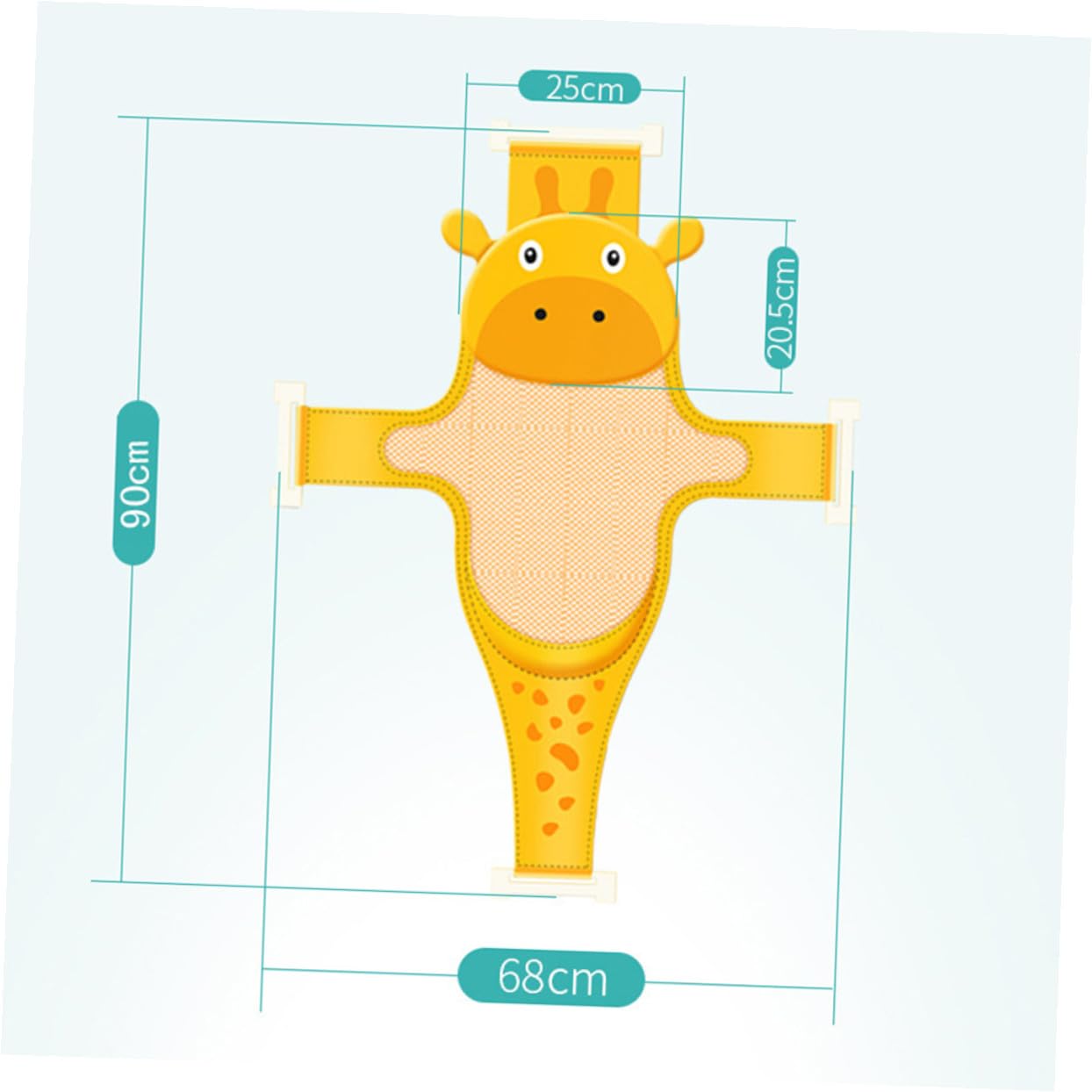 Bath Seat Support Bath Tub Pad Non-Slip Breathable Mesh Cartoon Design Secure Shower for Newborns