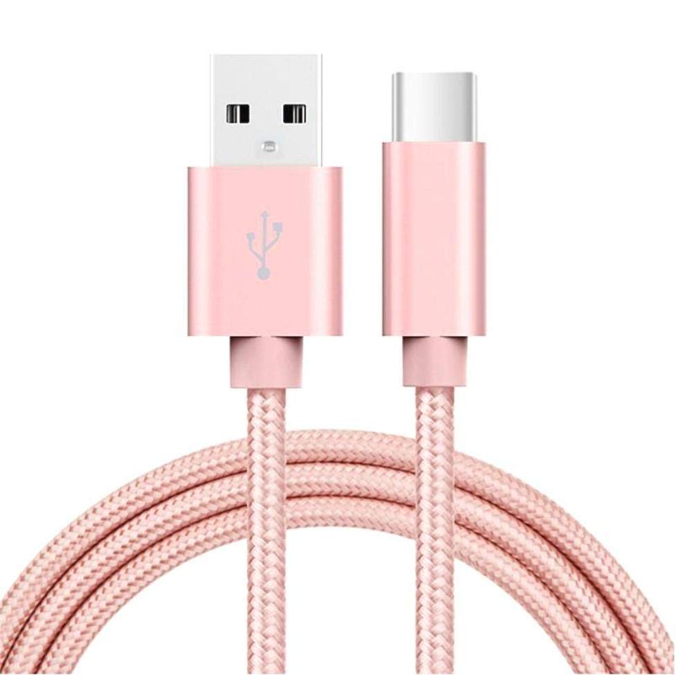 Type C Cable For Samsung A34/A54/A24 5g/A04s/A53/A14/A33/A13 High Speed Fast Charging Cable, USB-A to USB-C (2m long) (Rose Gold)
