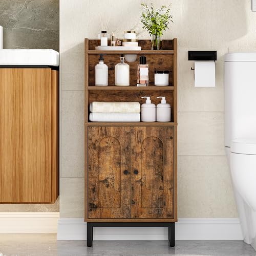 Hzuaneri Bathroom Storage Cabinet, Small Floor Cabinet with 2 Door