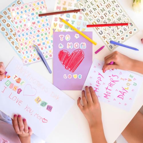 Image of 2400PCS+ Multicolor Magazine Letter Stickers Book for Scrapbook Album, 32Sheets Vintage Ransom Alphabet Stickers for Journaling, Scrapbook Supplies, Notebook, DIY Crafts, Party Favors