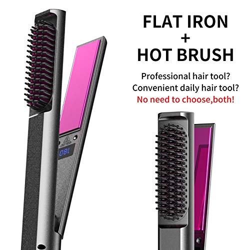 Plancha y rizador 3 en 1 con cepillo eléctrico miniatura 4