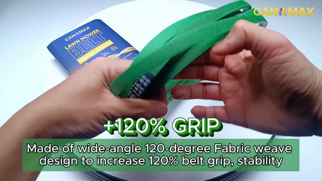 Image of [Upgraded Grip120] Canamax GX26422 Mower Deck Belt - Compatible with John Deere Z355E Z375R Z325E Z355R Z330M Z330R Z365R ZTrak Zero Turn Mowers - Aramid Cord Belt 1 /2 inch x 145.65 inch