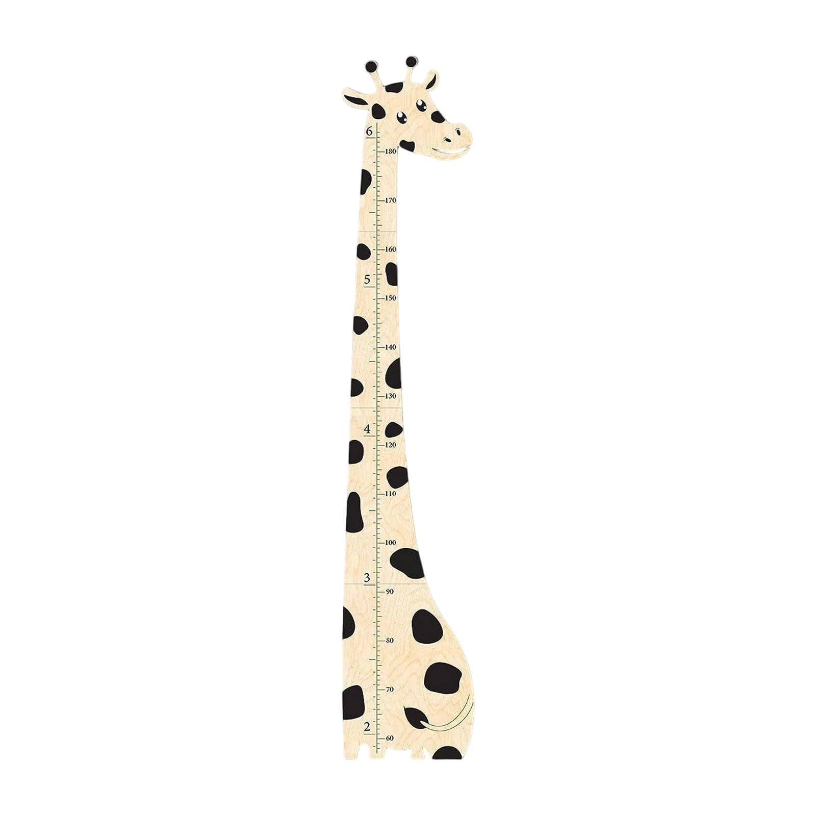 Cazstyk Multicolor Kids Height Chart Wooden Giraffe Growth Ruler For Wall Perfect Removable Decoration For Nurseries And Playroom Height Ruler