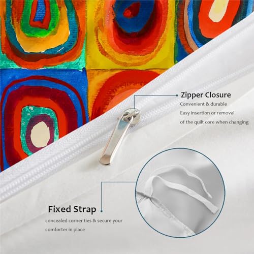 Housse de couette avec fermeture à glissière et attaches d'angle