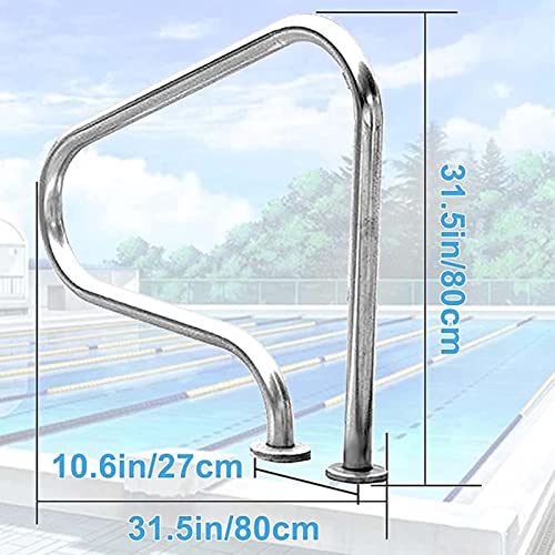 Barandilla para piscina de acero inoxidable Fodalob 80x80 cm miniatura 2