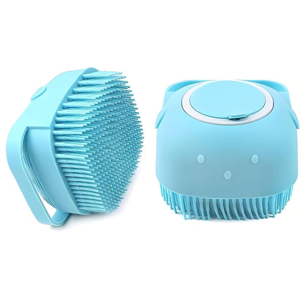 Body Scrubber with Soap Dispenser (Pack of 2) | Soft Silicone Exfoliating Bath Brush with Built-in Soap Reservoir | Body Loofah for Babies, Kids, Men, Women & Pets | Reusable Shower Scrubber-picture-10