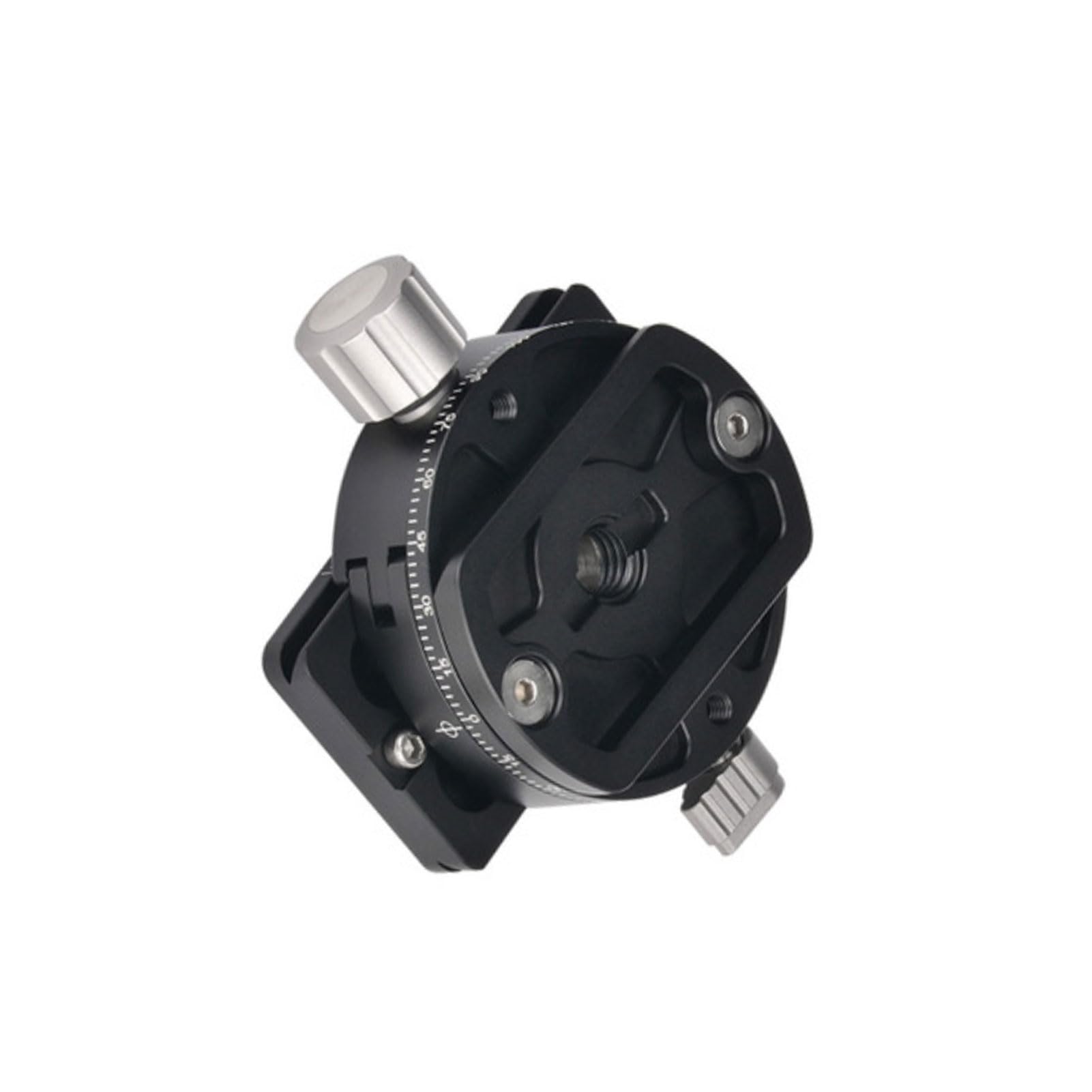 Morsetto Panoramico a Testa Girevole 360° in Lega di Alluminio 60mm, | Morsetto per piastra a sgancio rapido con vite da 1/4 di pollice, carico di 15 kg, per treppiede per fotocamera, testa a