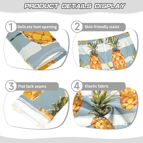 Bolaz Toddler Girls Leggings Printed Yoga Pants Leggings Fresh Fruits Design Pineapple for Kids3