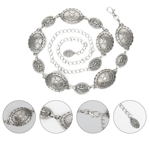 UTOWO Western Metal Belt Silver Chian Belt for Jeans Dresses4