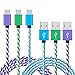 Galaxy S7 Charger, NonoUV 3-Pack 6ft Nylon Braided Micro Usb 2.0 Cable Long Samsung Charger Cord for Samsung Galaxy S6, S7 edge, S6 edge plus, Note 5, 4, HTC, LG, Tablet, Nexus, and More Android Phone