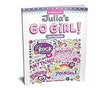 Design Originals Notebook Doodles Go Girl - Customized Coloring Book Personalized with Name and a Special Note from You, Makes a Thoughtful Gift for Kids and Tweens to Boost Self-Esteem