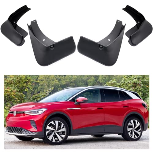 Image of Mud Flaps Splash Guards Compatible with VW ID.4 2021-2026 | Front Rear Mud Guards Set of 4, Black