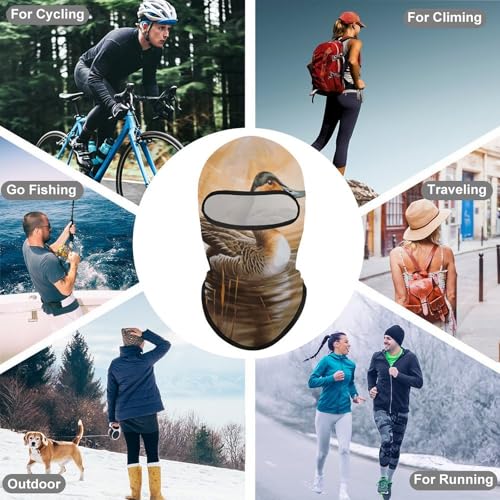 Balaclava para hombre y mujer, máscara para esquiar, cubreboca completo con diseño de pintura al óleo de pato, ideal para ciclismo y motociclismo miniatura 6