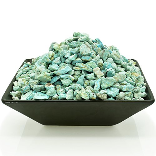 Bluejoy Genuine Pure Natural Sleeping Beauty Turquoise Rough Stone Baby-Size Nuggets for Inlay and Jewelry Design (16-Ounce, Light-Blue) Bluejoy Genuine Pure Natural Sleeping Beauty Turquoise Rough Stone Baby-Size Nuggets for Inlay and Jewelry Design (16-Ounce, Light-Blue)