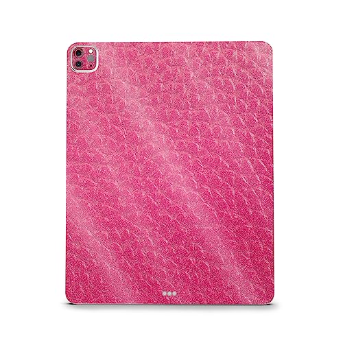 Image of MightySkins Carbon Fiber Skin Compatible with Apple iPad Pro 12.9 inch M2 6th Gen (2022) Full Wrap Kit - Pink Pleather | Protective, Durable Textured Carbon Fiber Finish | Easy to Apply | Made in The USA