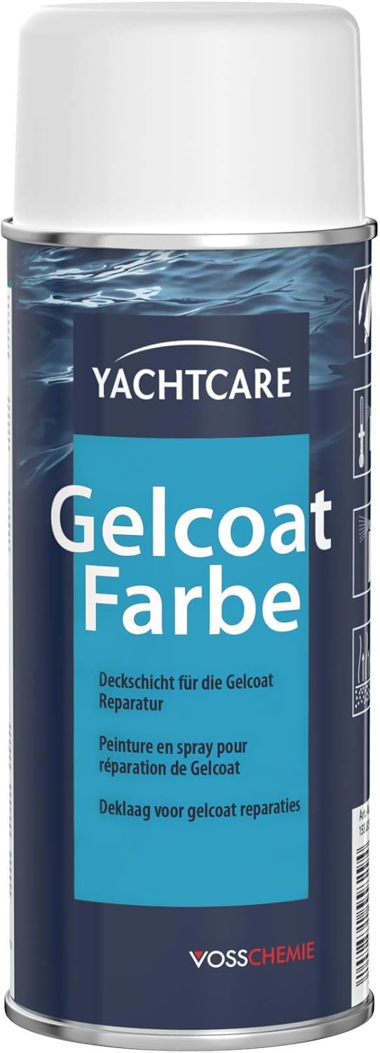 Yachtcare Gelcoat Farbe 400ML RAL 9010 - reinweiß - die perfekte Endversiegelung aus der Sprühdose für das Finish jeder GFK- und Gelcoat Reparatur