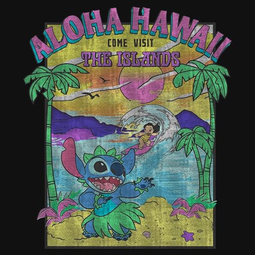 Image of Girl's Lilo & Stitch Aloha Hawaii Come Visit the Islands T-Shirt