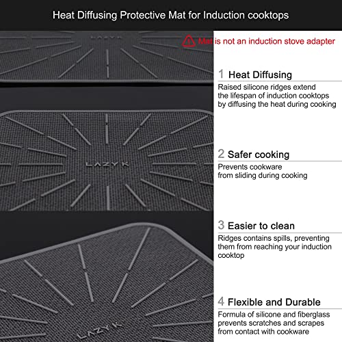 Lazy-K-Induction-Cooktop-Mat-Silicone-Fiberglass-Scratch-Protector-for-Magnetic-Stove-Non-slip-Pads-to-Prevent-Pots-from-Sliding-during-Cooking-Square-9inches-Black