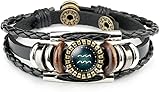 Material: esta pulsera de cuero está hecha de cuero tejido de alta calidad, natural y suave, completamente a su medida. El material es fácil de cuidar y agradable para la piel. Suave y cómodo de llevar.