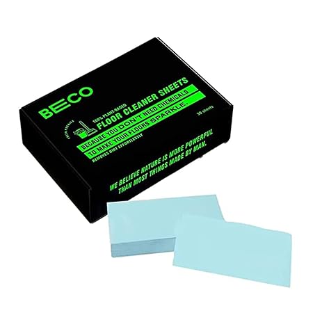 Beco Eco-Friendly Floor Cleaner Sheets | 30 Sheets | Disolves Easily in Water | Natural Ingredients | Chlorine Free | Easy to Use | Pet Friendly