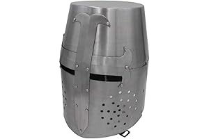 Medieval Warrior Templar Crusader Knights Solaire Helmet Wearable for Adult Medieval Costumes