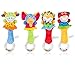 Baby Soft Rattles Toys,Infant Sensory Development Hand Grip Toys,Cute Stuffed Animal Handbells for Baby Giftï¼ˆ4 Packï¼‰