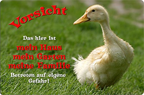 Preisvergleich Produktbild +++ ENTE Gans - Metall WARNSCHILD Schild Hundeschild Sign - NTE 03 T1