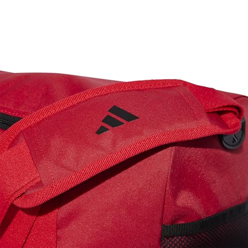Image of Adidas Unisex Essentials Linear Duffel Bag, Pure Ruby /Black, S