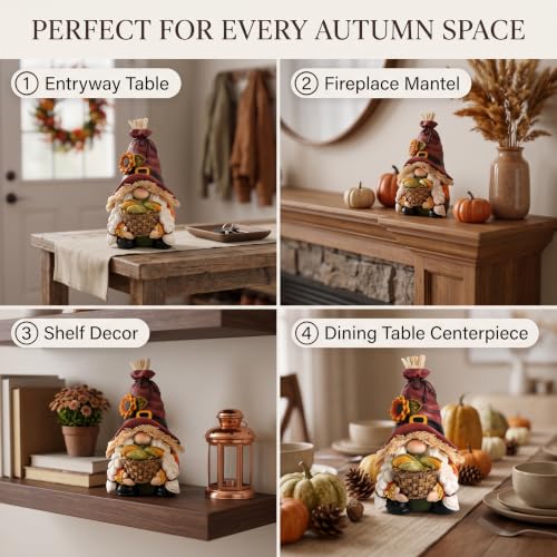 Fall Gnomes Statue for Fall Decorations,Thanksgiving Decor for shelf,Table - image 6